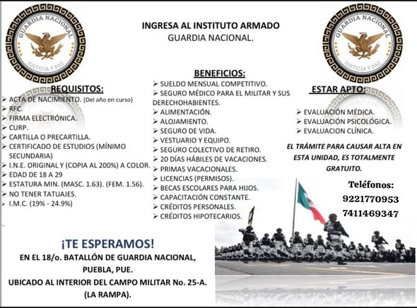 #Convocatoria GUARDIA NACIONAL (#383)