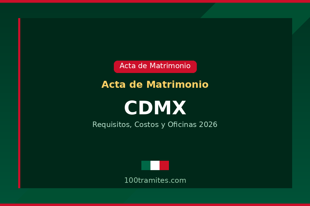 Tramitar acta de matrimonio en Ciudad de México