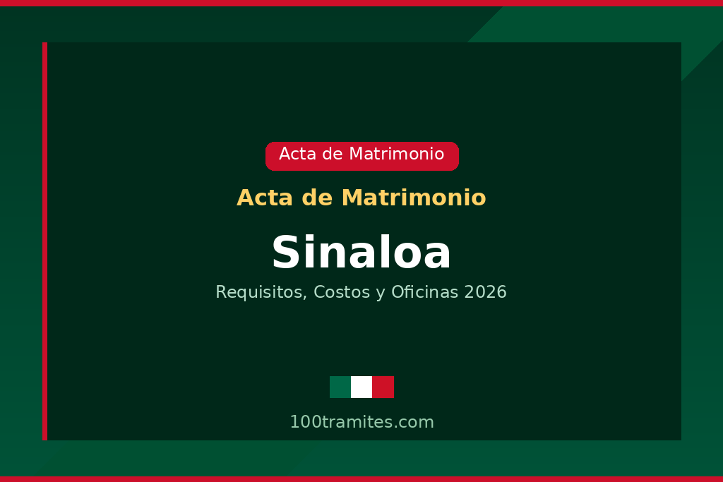 Tramitar acta de matrimonio en Sinaloa