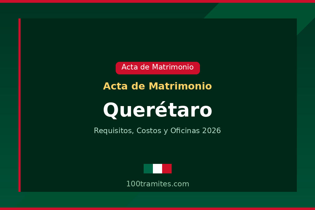 Acta de matrimonio Querétaro