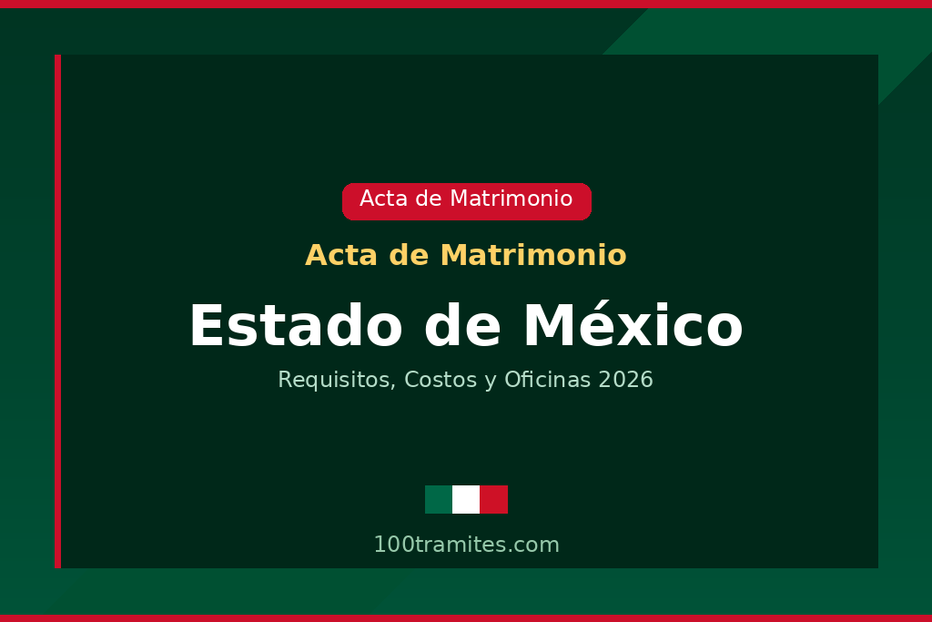 Tramitar acta de matrimonio en Estado de México
