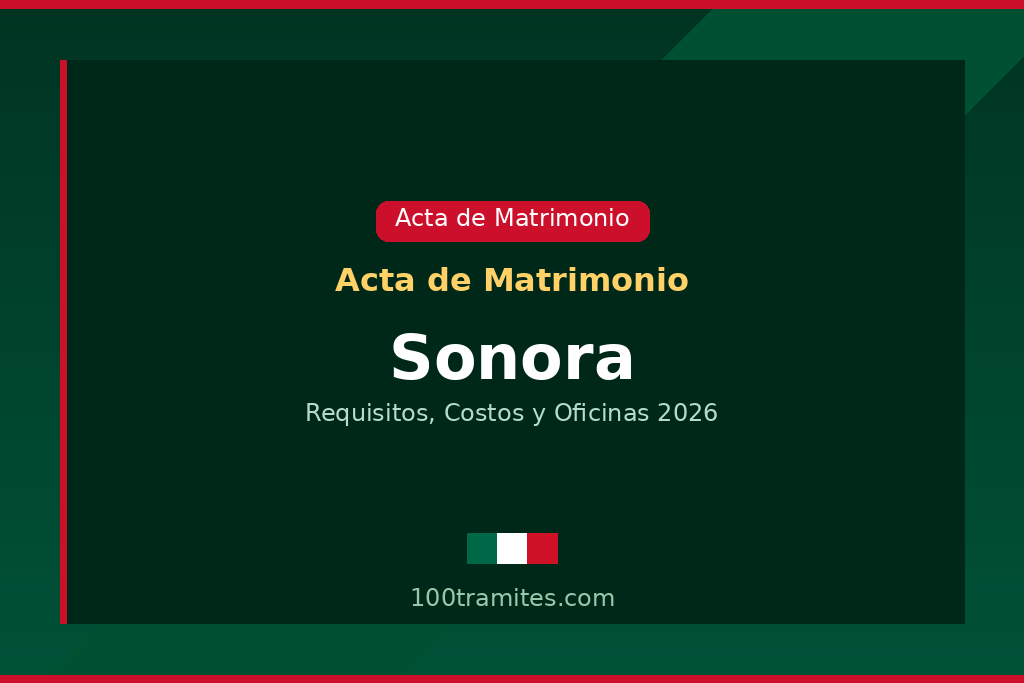 Tramitar acta de matrimonio en Sonora