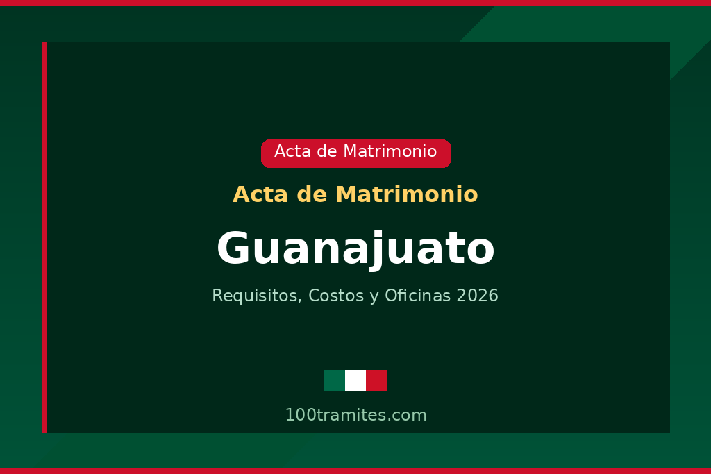Tramitar acta de matrimonio en Guanajuato