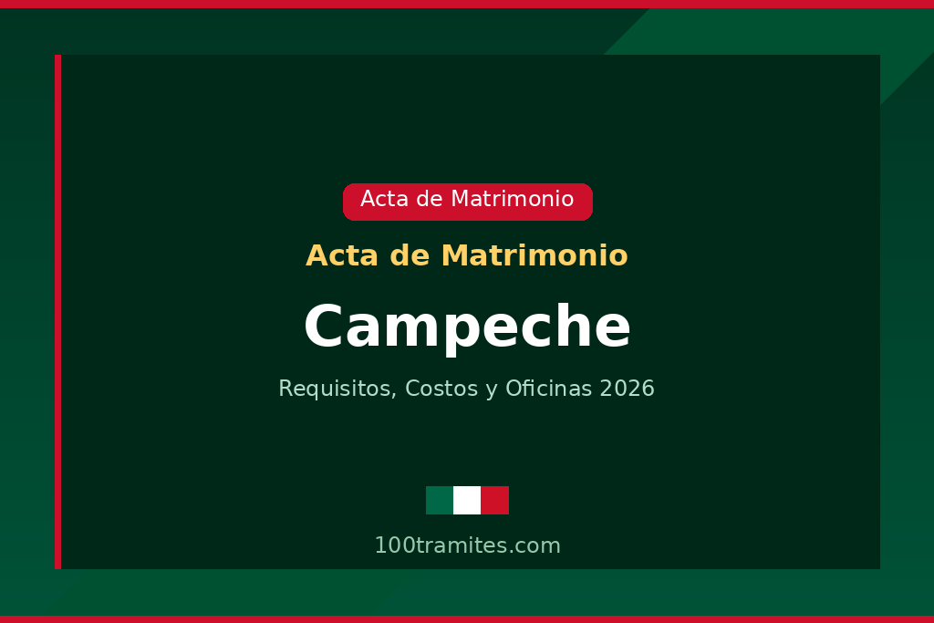 Tramitar acta de matrimonio en Campeche