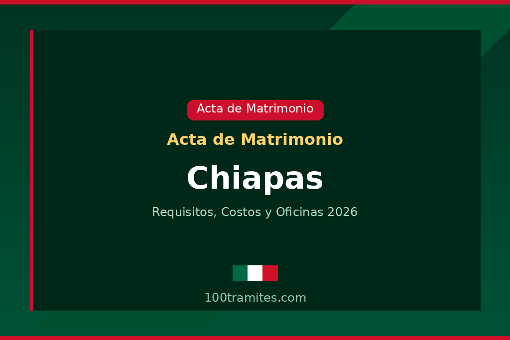 Tramitar acta de matrimonio en Chiapas