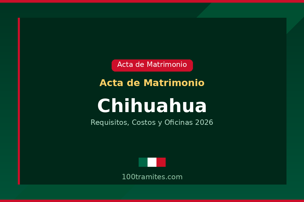 Acta de matrimonio Chihuahua
