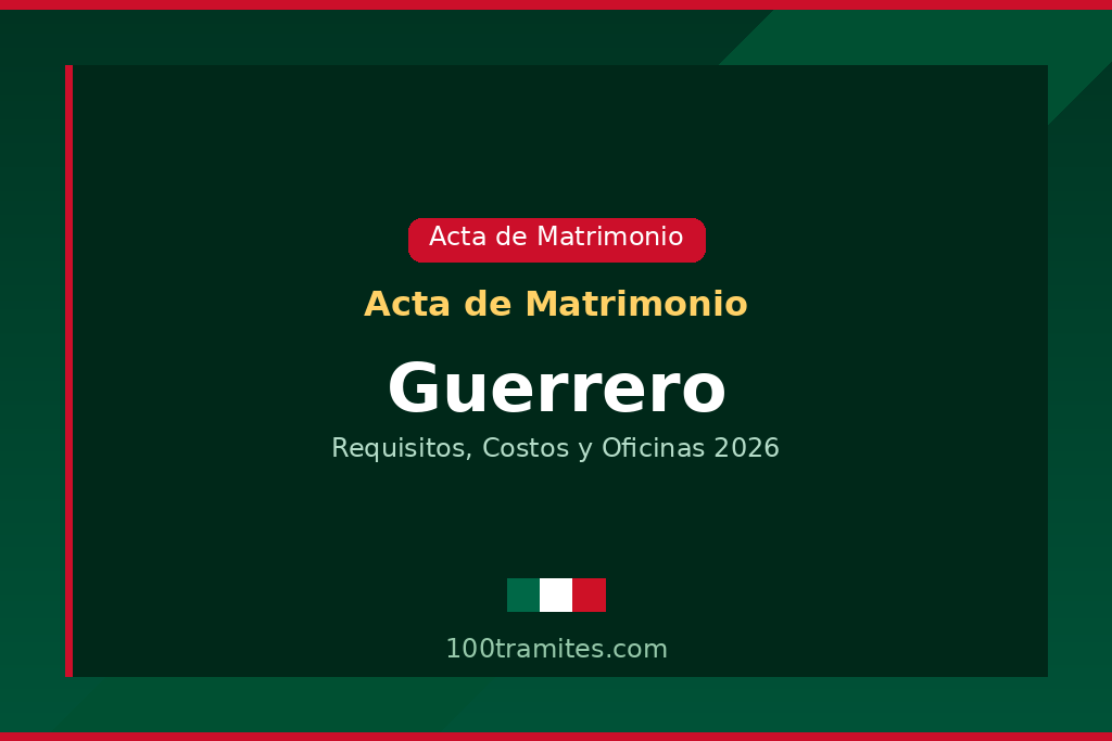 Tramitar acta de matrimonio en Guerrero