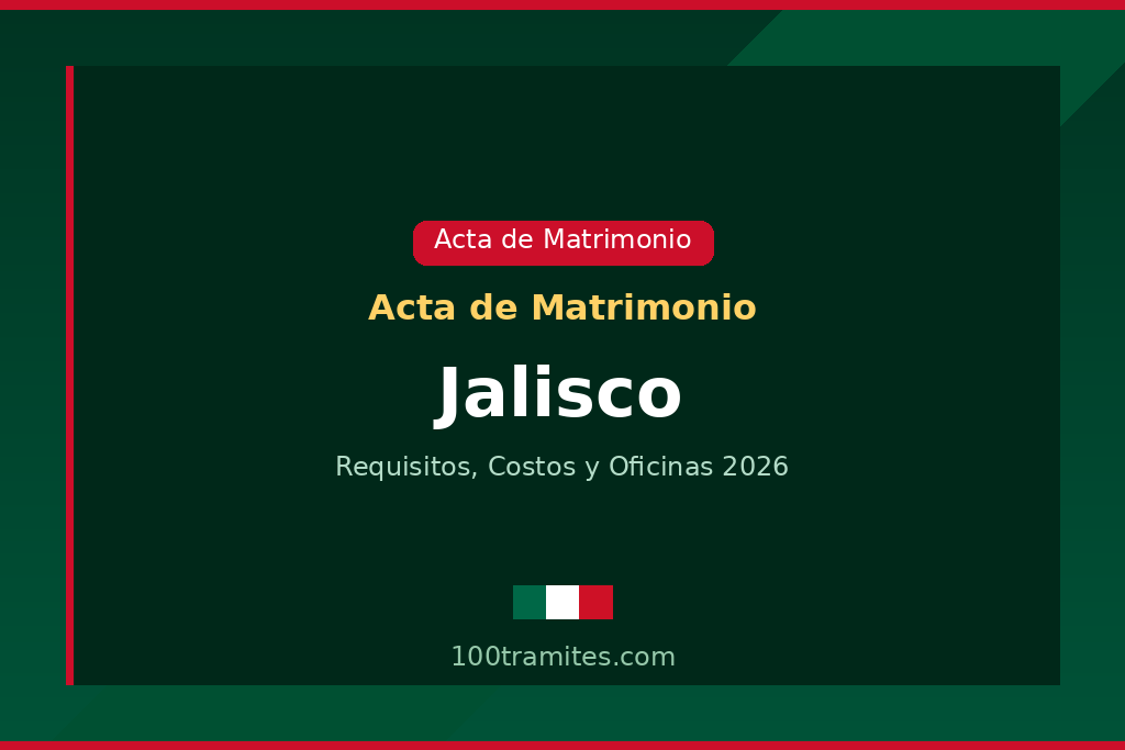 Tramitar acta de matrimonio en Jalisco