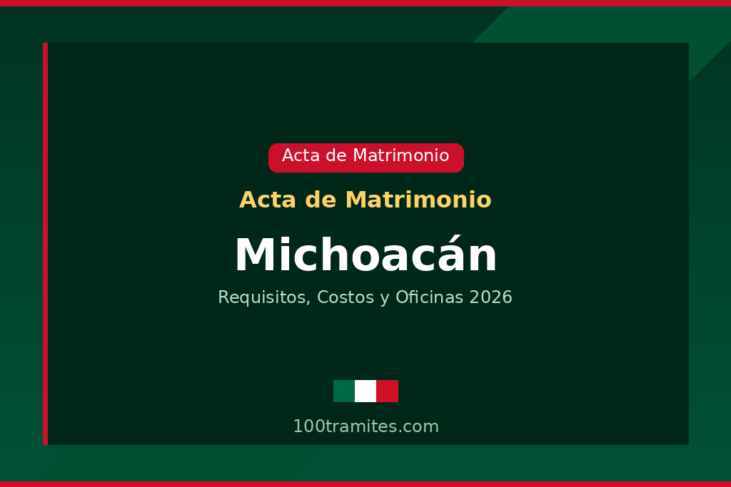 Tramitar acta de matrimonio en Michoacán