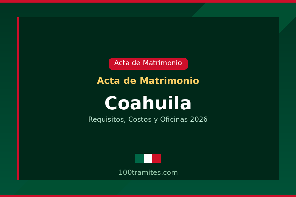 Tramitar acta de matrimonio en Coahuila